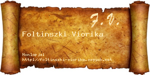 Foltinszki Viorika névjegykártya